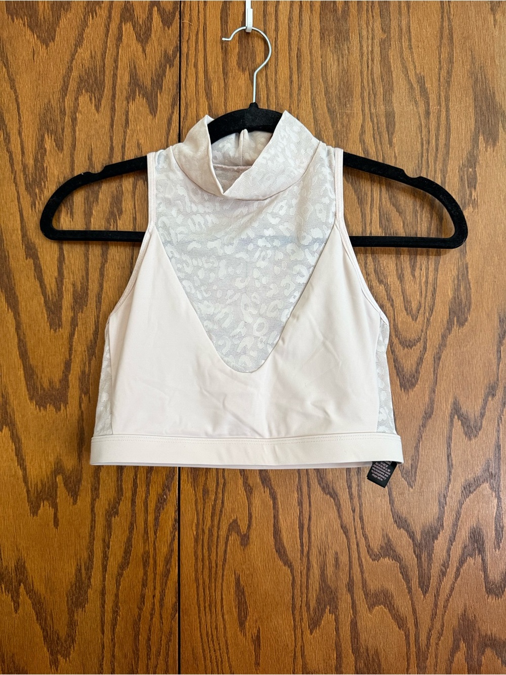 Victoria’s Secret Pink Nude Lace High Neck Open Back Bralette Small